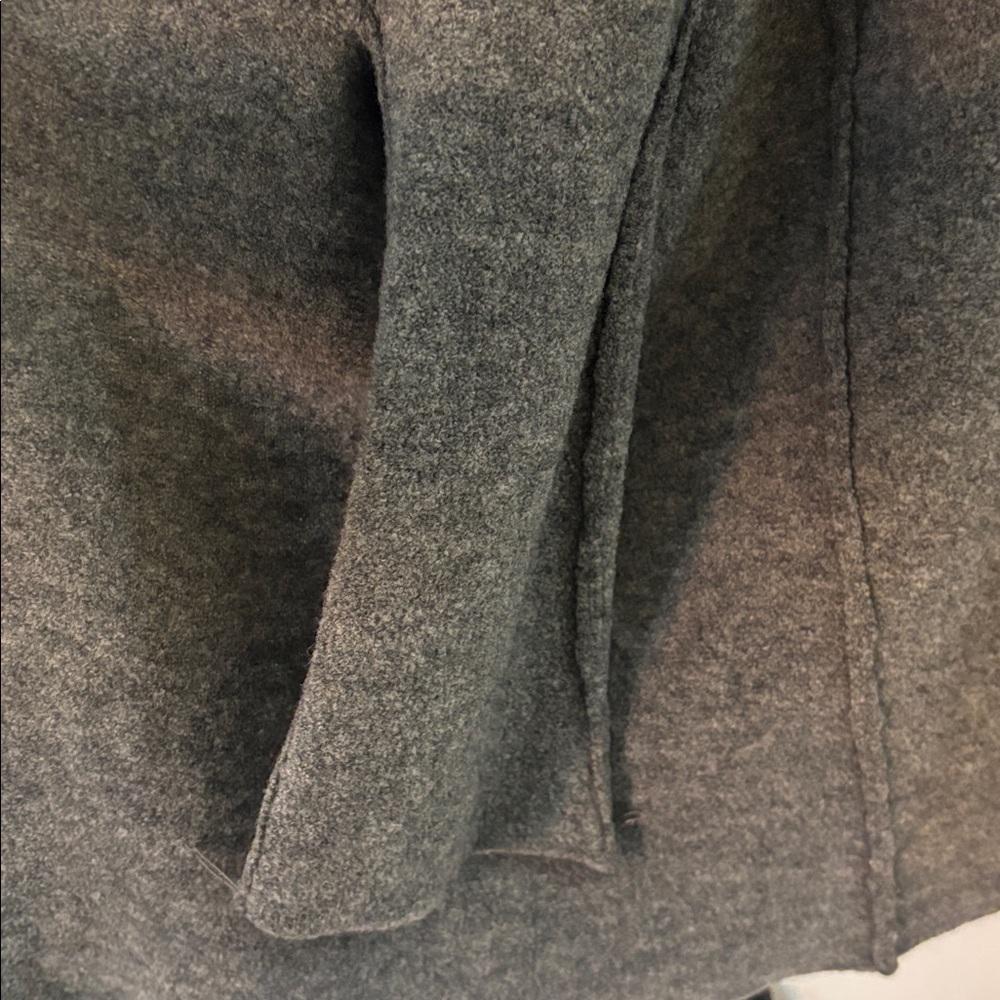 Jenni Kayne Sweater Coat Dark Gray Wool Yak Open Front Cardigan Medium - Picture 6 of 7